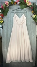 BILL LEVKOFF Pink Dress Spaghetti Straps VNeck Aline Princess PROM SIZE 8 SAMPLE