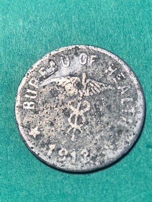 PHILIPPINES CULION LEPER COIN 1913 ONE CENTAVO KM-2 SCARCE #101