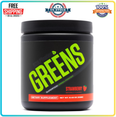 by V Shred Greens Strawberry - Premium Greens Powder & Superfood Blend with C...