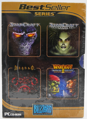 Blizzard Pack Diablo StarCraft Brood War WarCraft II PC CD eingeschweißt SEALED