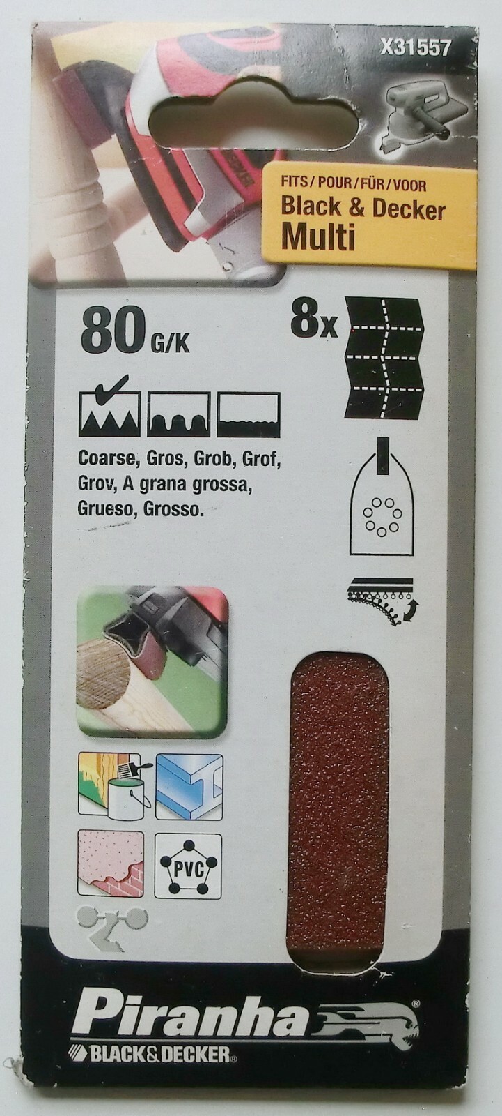 50 Schleifblätter Für Black+Decker Mausschleifer | Körnungen 60-220, Mit 12 Löchern | Klett-Rücken, Staubarme Schleifarbeit
