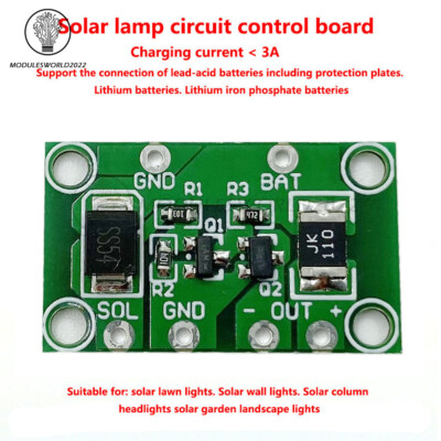3.2V 3.7V 6/12V 1A Light Control Solar Lawn Lamp Circuit Control Board Controler