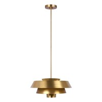 Pendellampe Deckenleuchte HäNgelampe Stahl Messing D 45,7 Cm Wohnzimmerlampe