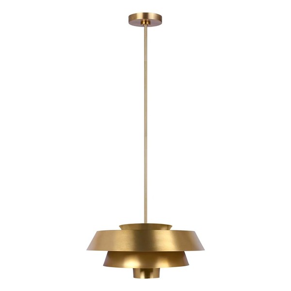 Pendellampe Deckenleuchte HäNgelampe Stahl Messing D 45,7 Cm Wohnzimmerlampe-image
