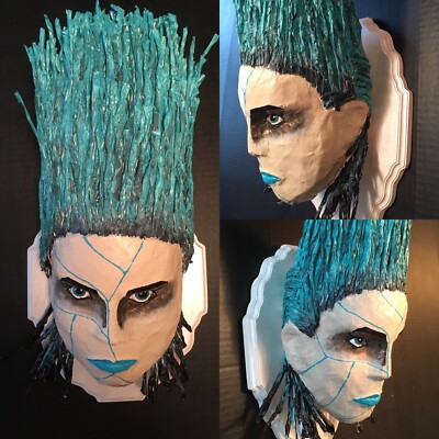 Bull Nakano Art Paper Mache Sculpture, WWE AJW WCW Professional Wrestling