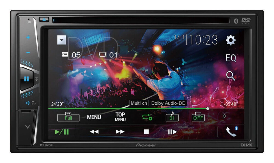 PIONEER AVH-G225BT CAR STEREO 2-DIN DOUBLE DIN 6.2" TV CD USB DVD BLUETOOTH NEW - Image 2 of 4
