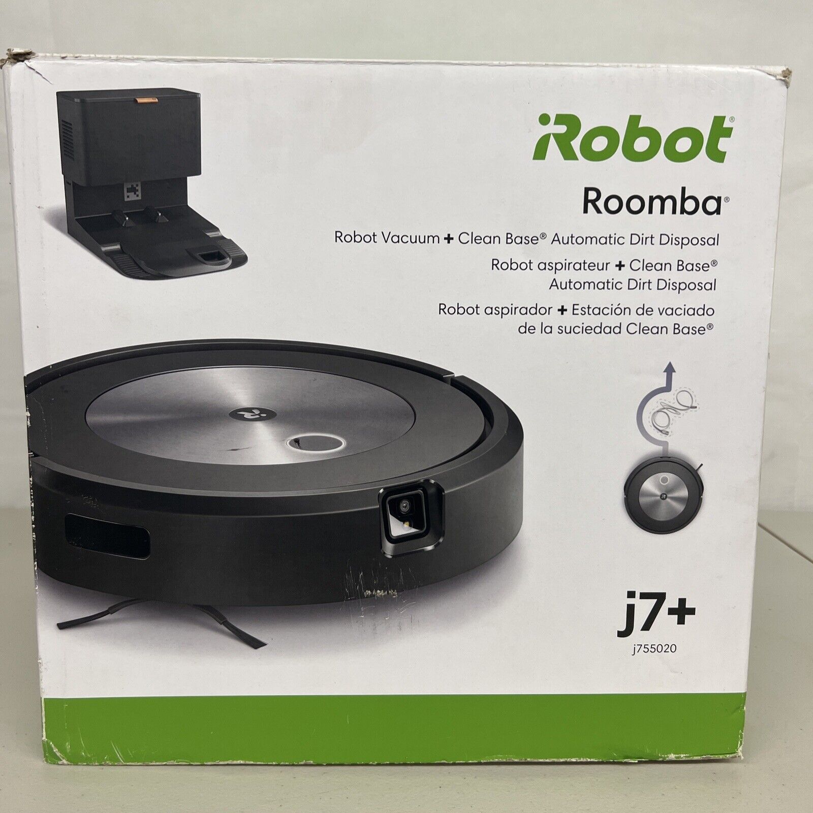 New iRobot Roomba j7+ Plus Robot Vacuum Cleaner & Robot Self-Emptying 7550  Pet 885155026965