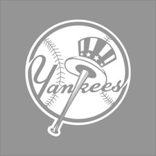 New York Yankees MLB Team Logo 1 Color Vinyl Decal Sticker Car Window Wall
