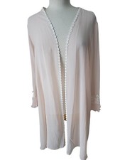 Willow Blossom Silk Robe Kimono Pink Womens Medium