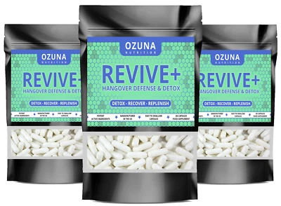 OZUNA NUTRITION Hang Over Prevention & Recovery Capsules Powerful Antioxidants Detox Liver Pills