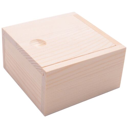 Small Plain Wooden Storage Box Case for Jewellery Small Gadgets Gift Wood7505 - Imagen 1 de 8