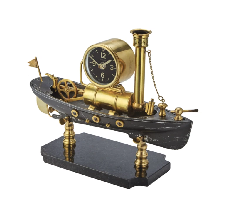 RELOJ DE MESA DE BARCO Pendulux Inspirado en Colección REVOLUCIÓN INDUSTRIAL Nuevo COMO NUEVO Foto 3 de 4