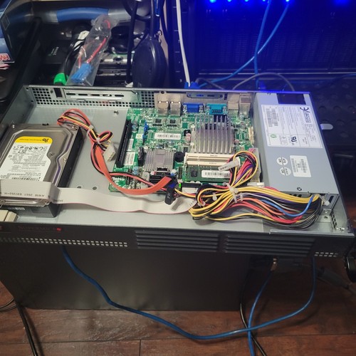 Supermicro x7spe h board and 1u server case ebay