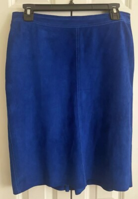 Trussardi, NWOT , 100% Leather Skirt, Sz 44 Italy , US 8(M)