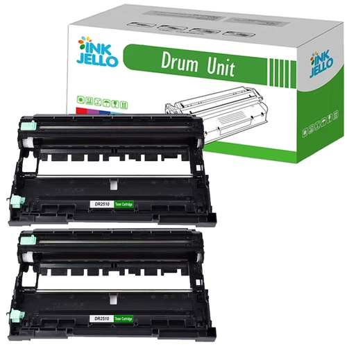 2 x DR2510 Drum Unit Fit For Brother DCP-L2620DW L2627DW L2660DW L2665DW L2400DW