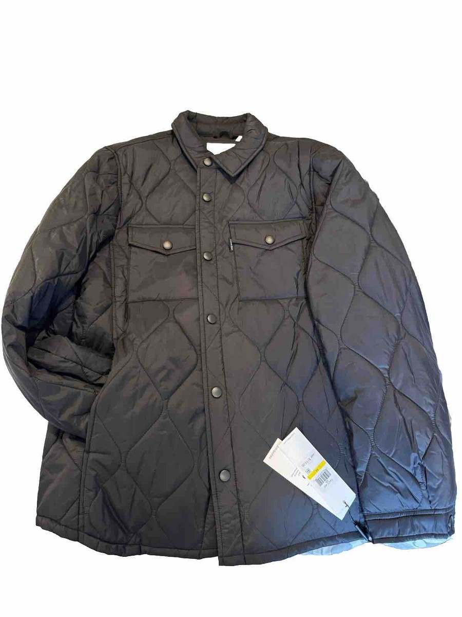 NWT $195 Calvin Klein Men's Black Onion Quilted Shirt Jacket NWT $195 Calvin Klein Men's Black Onion Quilted Shirt Jacket