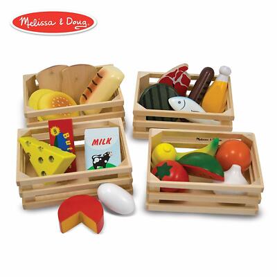 Melissa and Doug 10271 Nahrungsmittelgruppen Holz Kaufladen Zubehör 21 Teile
