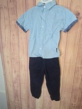NWOT 2 Piece Ben Sherman Boys Shirt/Pant 24Mo Blue Button Up