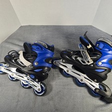 Xino Sports C100 Adjustable Inline Skates Blue Black ABEC-7 Size L 5-8 Kids