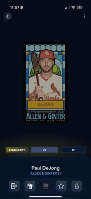 2025 Topps Bunt Paul DeJong Legendary /29 Digital