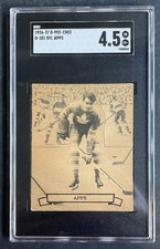 1936-37 OPC #D-101 Syl Apps Rookie Hockey Card SGC 4.5 VG-EX+ NHL Maple Leafs. rookie card picture
