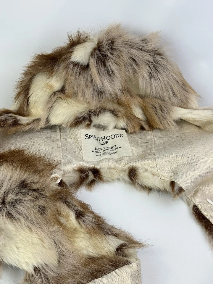 SpiritHoods JACK RABBIT Faux Fur Spirit Hood Hat/Mittens Combo 2012-13 Gold RARE - Image 3 of 4