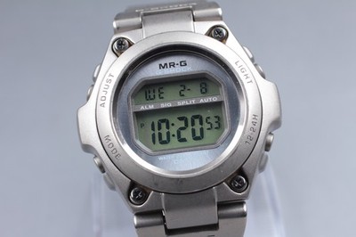 Near MINT CASIO G-SHOCK MRG-100T Titanium Digital Watch Silver From JAPAN