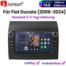 Für Fiat Ducato 2006-2024 Android 14 Autoradio Carplay USB GPS NAVI BT DAB+ 64GB