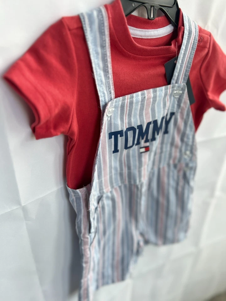 Tommy Hilfiger Baby Boy 12-24M 2-Pc Logo Top & Pants Outfit Set Gift NWT - Image 3 of 4