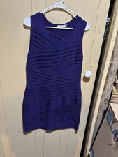 Calvin Klein Purple Tiered Sleeveless Sheath Dress - Size 14