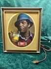 Vintage Miller High Life Lighted BEER BAR SIGN Black Man Portrait NEW OLD STOCK