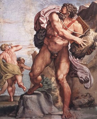 Carracci der Zyklop Polyphem Vintage Kunstdruck Poster Wanddeko Deko Resolu