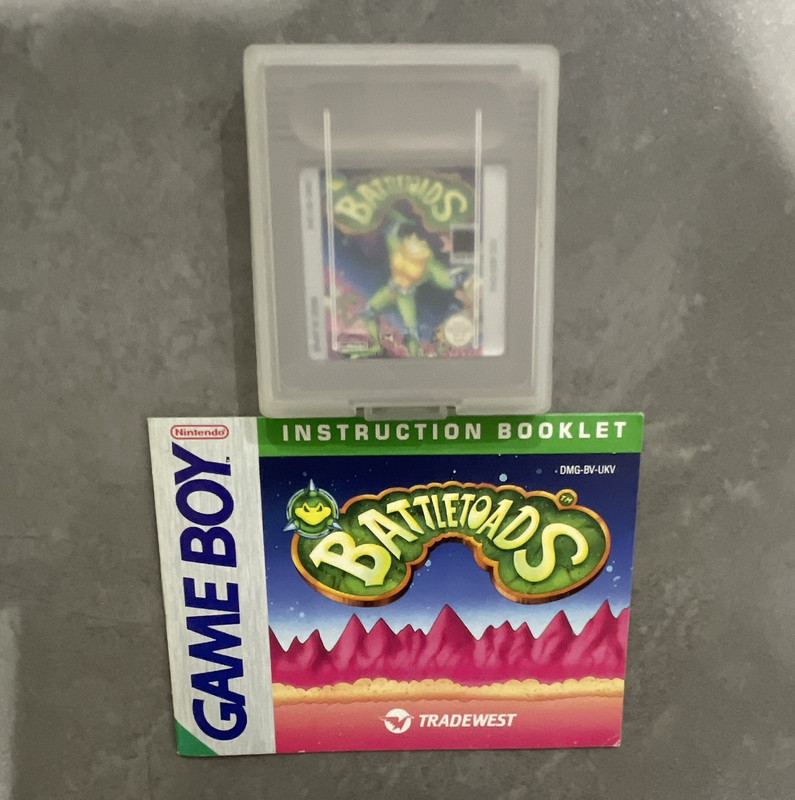 Battletoads Nintendo Game Boy Game Cartridge & Instruction Manual Tradewest UKV