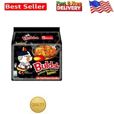 Buldak Hot Spicy Chicken Ramen Noodle Korean Stir-Fried Ramen,  Flavor, Pack ...