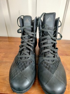 Adidas Mat Wizard 4 Wrestling Shoes Men's Size 8 Black Carbon AC6971 MMA Boxing