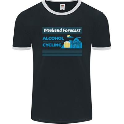 Fahrrad Wochenende Forecast Lustig Bier Alkohol Herren Ringer Fotl