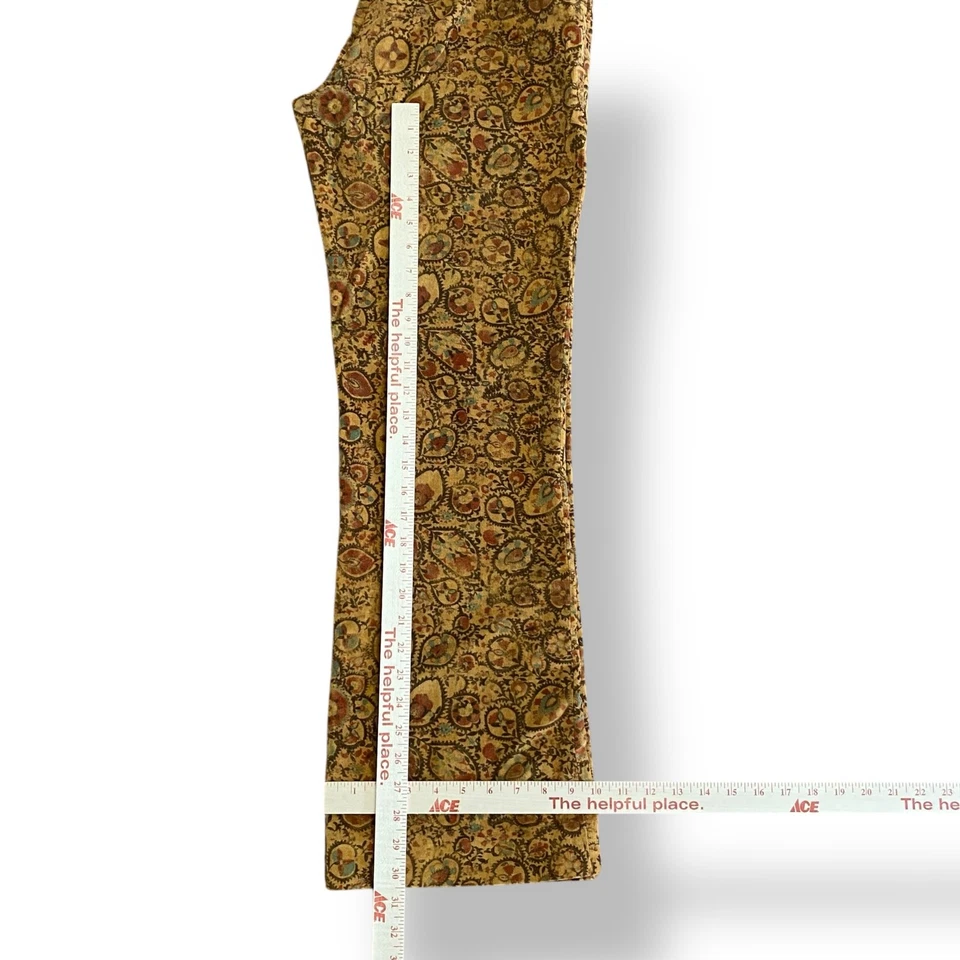 Pantalón Harold’s Vintage Dorado Paisley Batik Estampado Talla 6 Boho, Y2K, Años 70 Foto 4 de 4