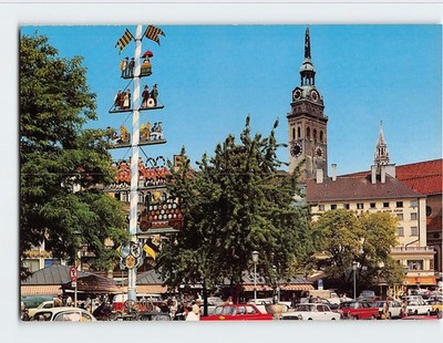 Postcard Viktualienmarkt Munich Germany