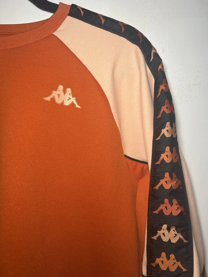 Camisa Kappa Naranja y Negra Manga Larga Talla L Cuello Redondo Foto 2 de 4