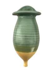 New Wall Pocket Vase by One Acre Ceramics Thrown Stoneware Clay Teardrop Shape