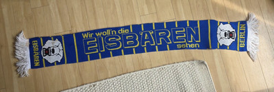 Eisbären Berlin Fanschal blau/gelb  Wir woll'n die Eisbären sehen  EHC
