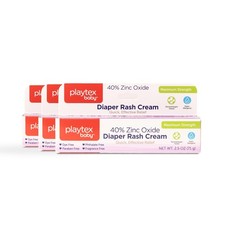 Diaper Rash Cream, 2.5 oz. Tube, 3-Pack, Dermatologist Tested 40 Zinc Oxide ...
