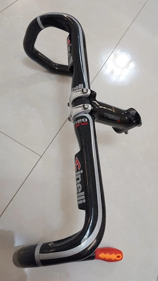 Cinelli Carbon Handle Neo Carb Trigon Carbon Wrap Stem Set - Image 3 of 4