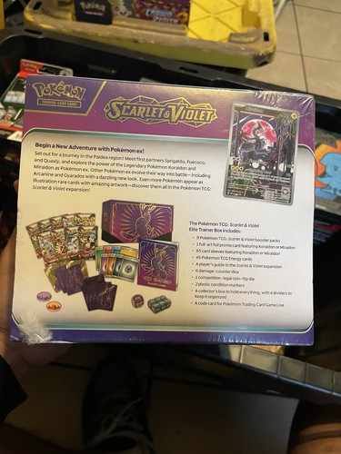 Pokemon Scarlet And Violet Elite Trainer Box Complete Sealed TCG Miraidon ETB - Picture 2 of 2