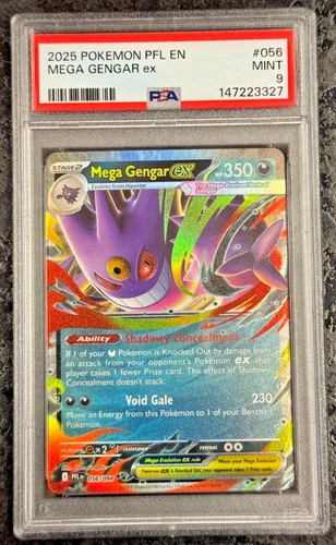 2025 POKEMON PFL EN MEGA GENGAR ex #058 💎 PSA 9