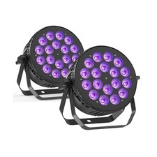 Stage Par Lights, 18X10W RGBW 4-in-1 LED DJ Par Can Light, Full Cast-Aluminum...