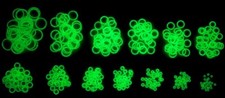 10pcs Glow In Dark Replacement "O" Rings For Ear Plug Tunnel Taper Gauges PickSZ
