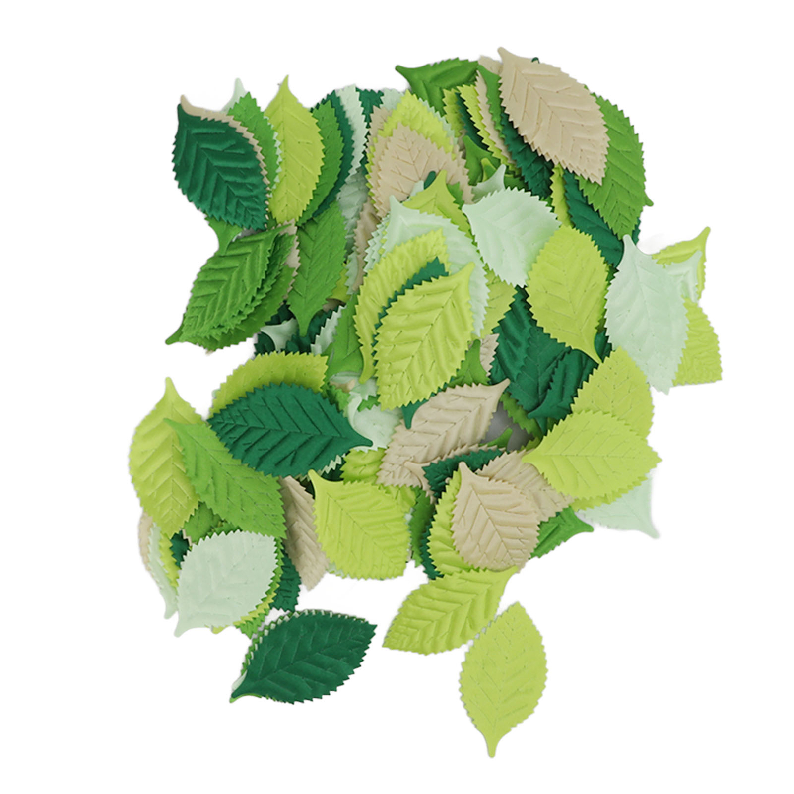 Artificial Green Leaves 200 Pieces Polyester DIY Durable Fake Green