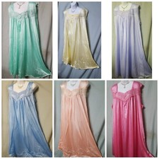 Woman Within Nightgown Pink Blue Green Purple Sleeveless M L 1X 2X 3X 4X 5X