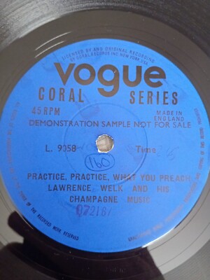 Lawrence Welk & His Champagne Music - Practice What You Preach - UK Vogue DEMO 